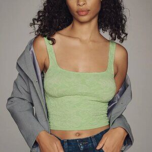Anthropologie Hannah Textured Tank Top -- Turquoise size L/XL